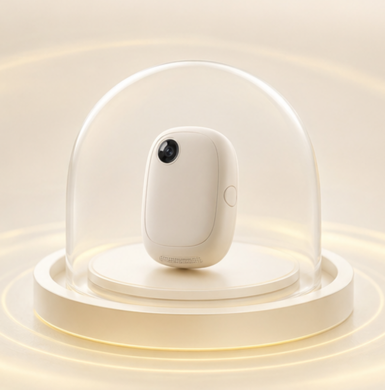 Eukka device under protective dome — on-device AI filtering